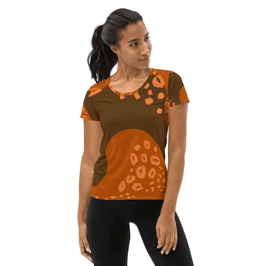 Orange Animal Print Women's Sports Tee product image (1)