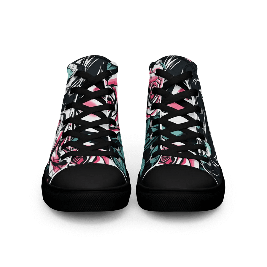 Romantic Roses Women's High Top Canvas Shoes product image (3)