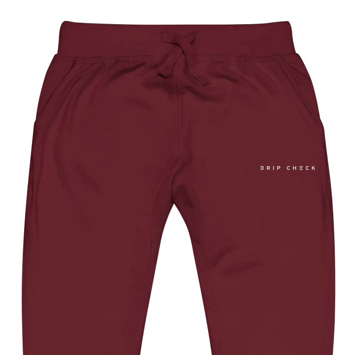 DRIP CHECK UNISEX FLEECE SWEATPANTS - MAROON product image (2)