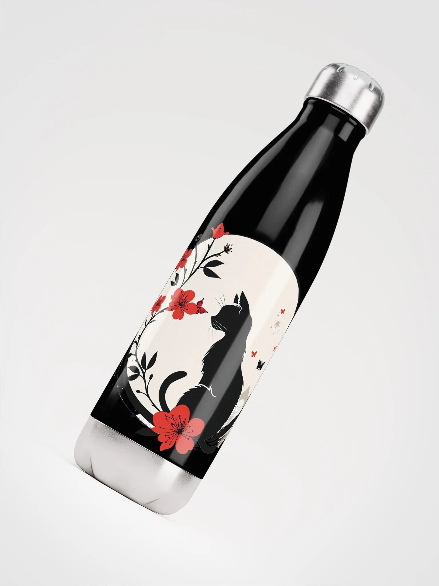 Tranquil Feline Stainless Steel Water Bottle product image (4)