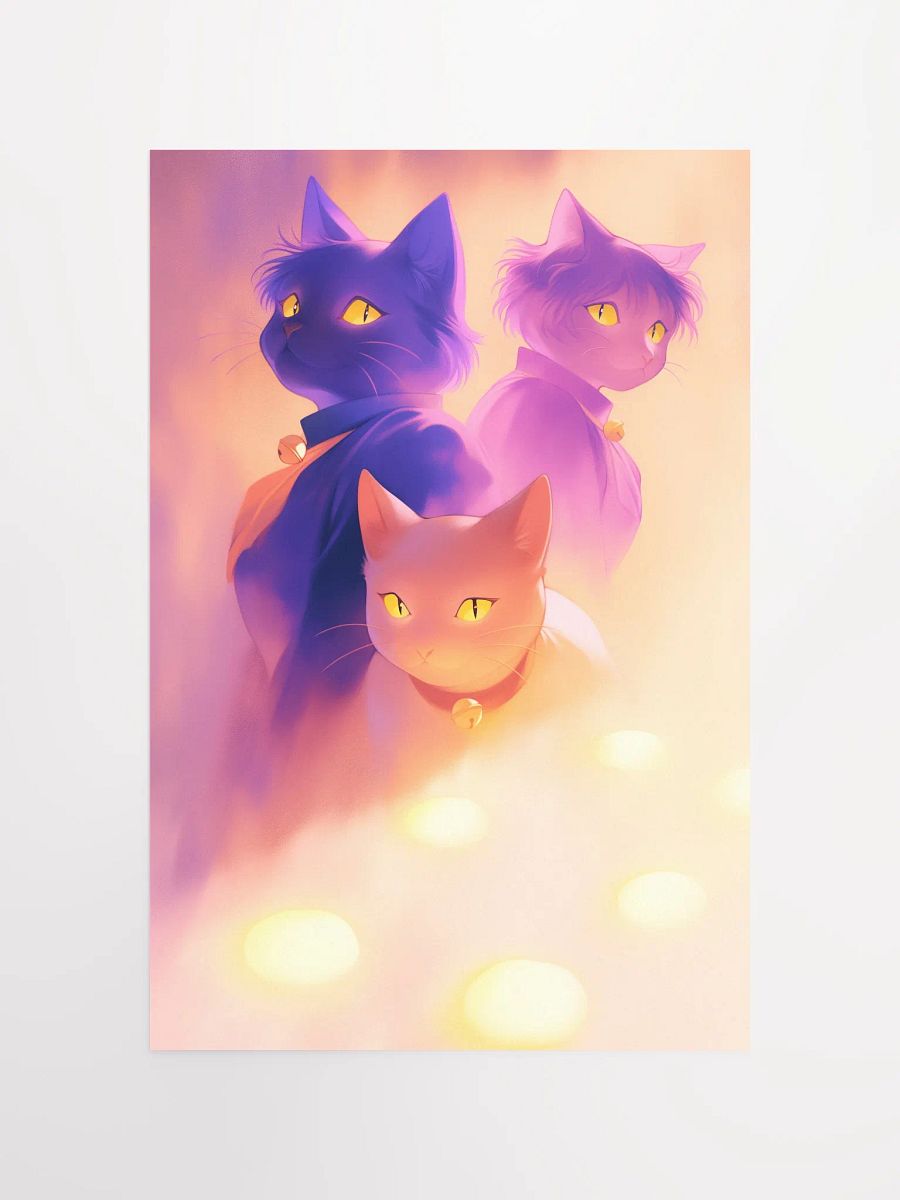 Whimsical Feline Trio Poster product image (4)