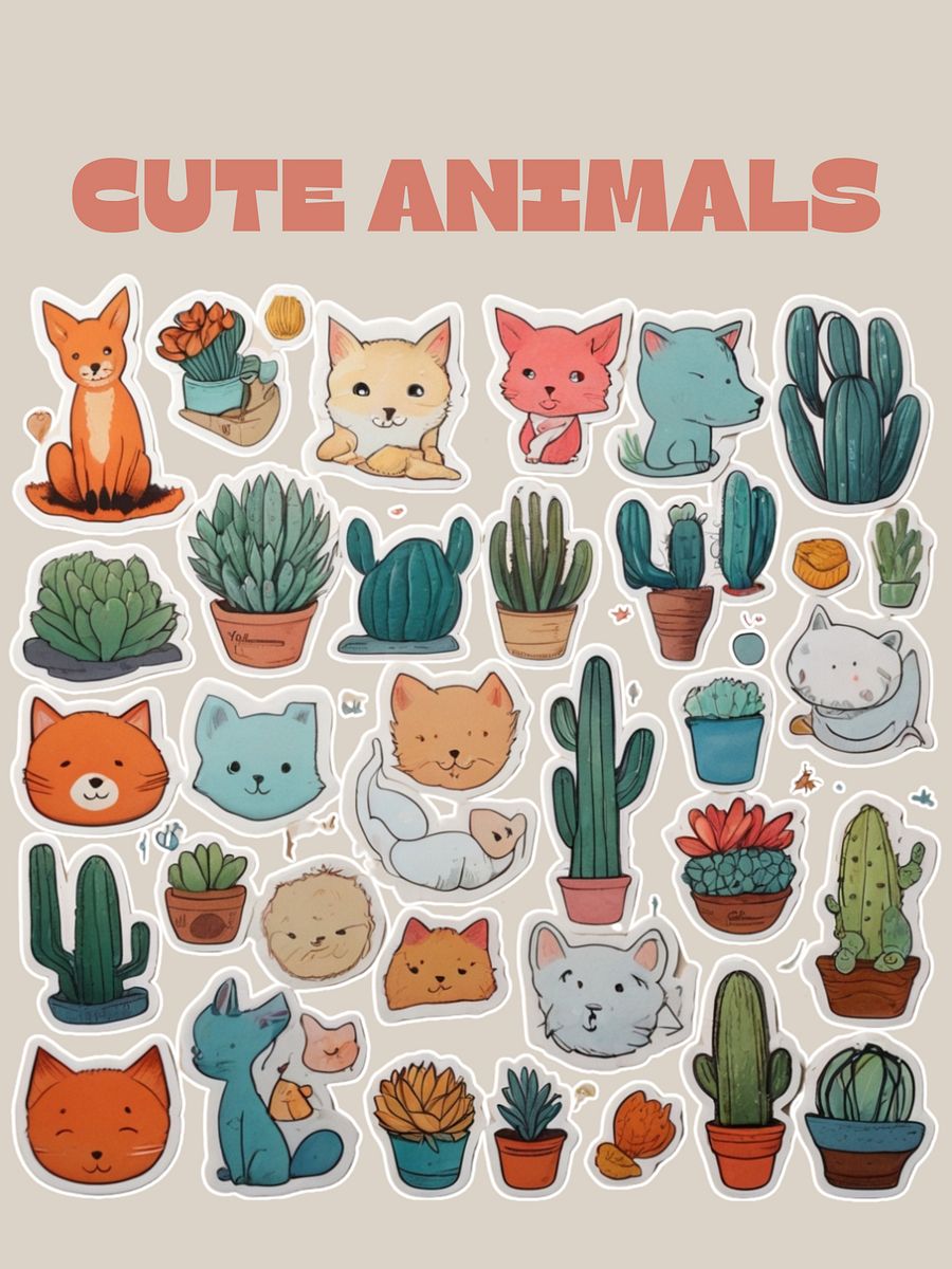 Cute Animals Sticker Sheet product image (12)