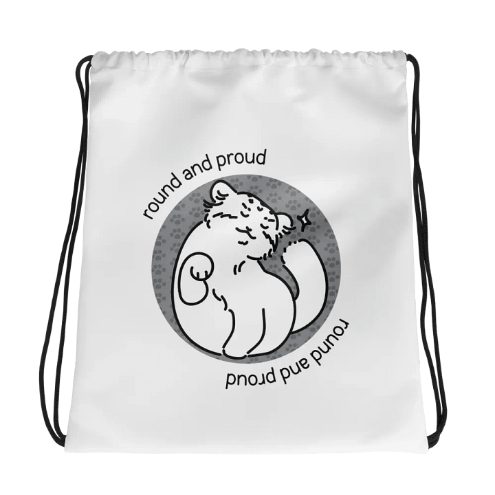 Round and Proud Manul Unlabeled Version - Drawstring Bag product image (1)