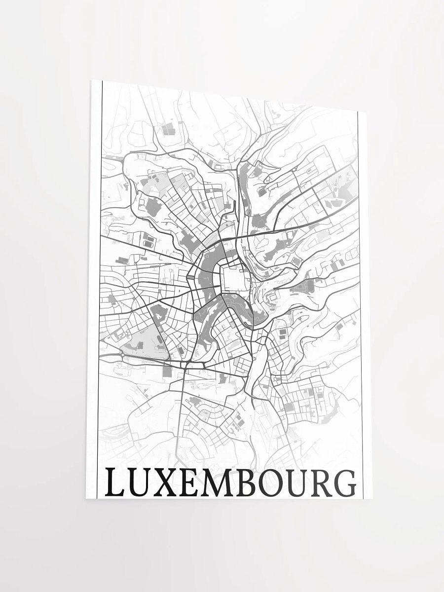 Luxembourg, Luxembourg, city map print product image (14)