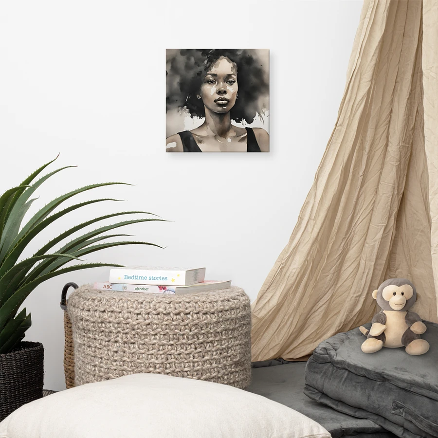 Young Black Woman Watercolour Portrait Wall Art product image (8)