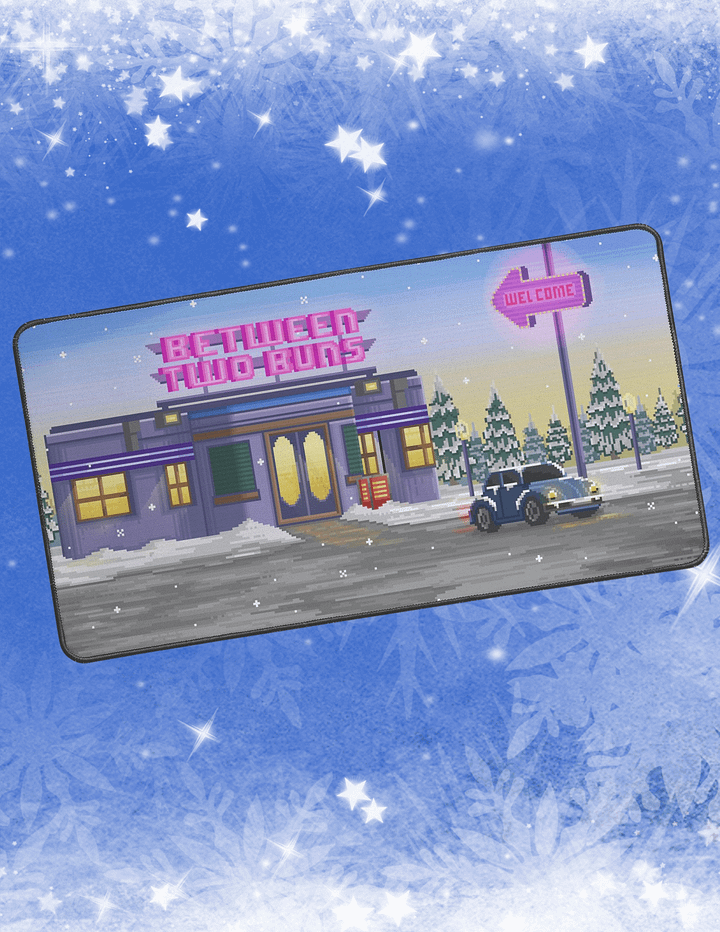 Winter Pixel Diner (Day) Deskmat product image (1)