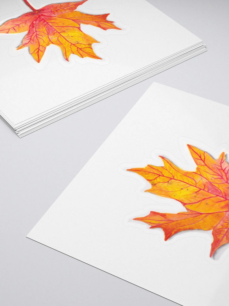 Autumn Leaf Kiss Cut Sticker by Squibble design product image (4)