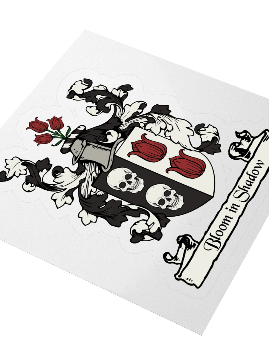 Bloom in Shadow Coat of Arms Kiss Cut Sticker product image (3)
