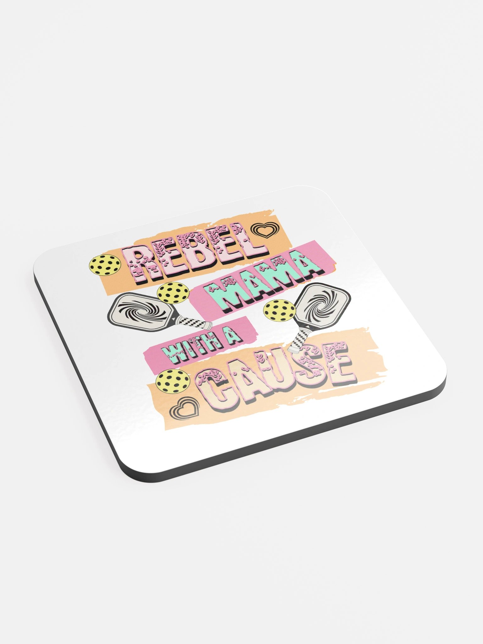 Rebel Mama With A Cause Pickleball Coaster Set product image (3)