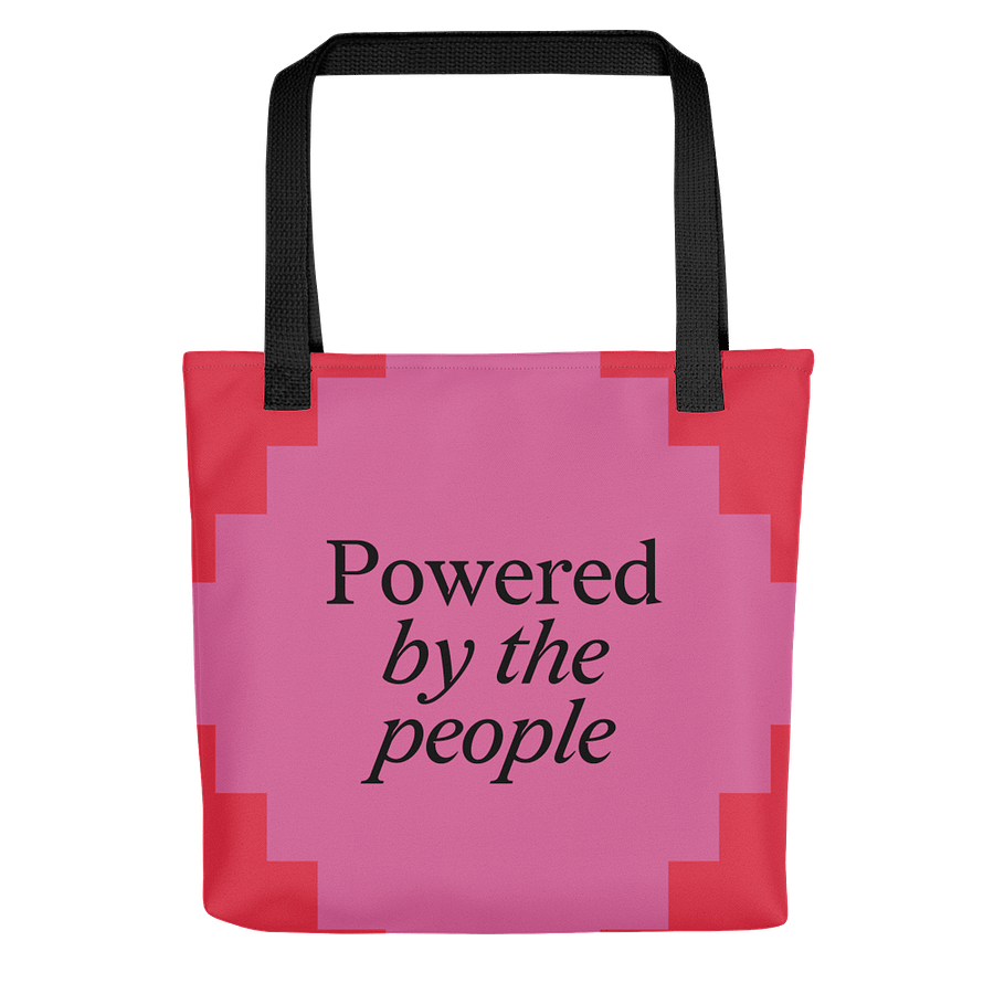 Powered by the People Tote (Red/Pink) Image 2