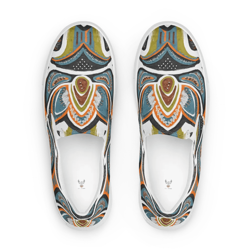 Women's Sleeping Flower Garden Painted Canvas Slip-On Shoes product image (5)