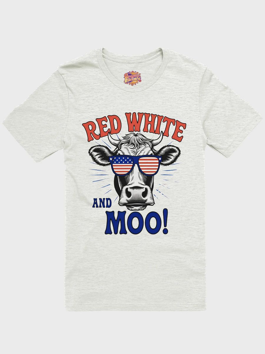 Patriotic Moo Cow Sunglasses T-Shirt product image (1)