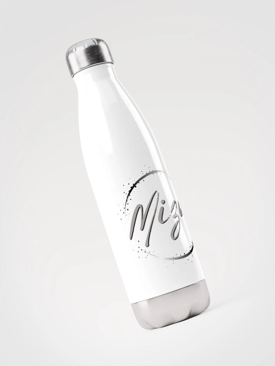 Stainless Steel Water Bottle, White w/ B&W Logo product image (3)