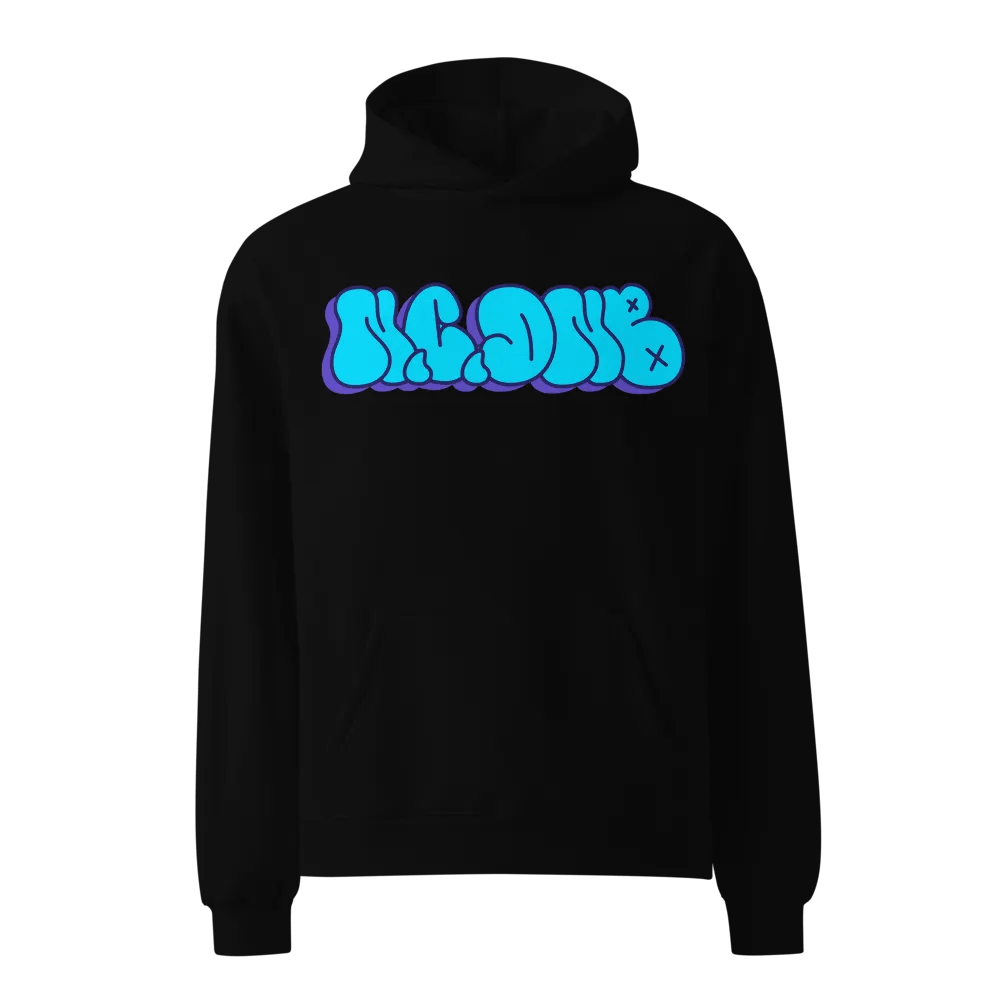 Graffiti Blue Oversized Hoodie product image (1)
