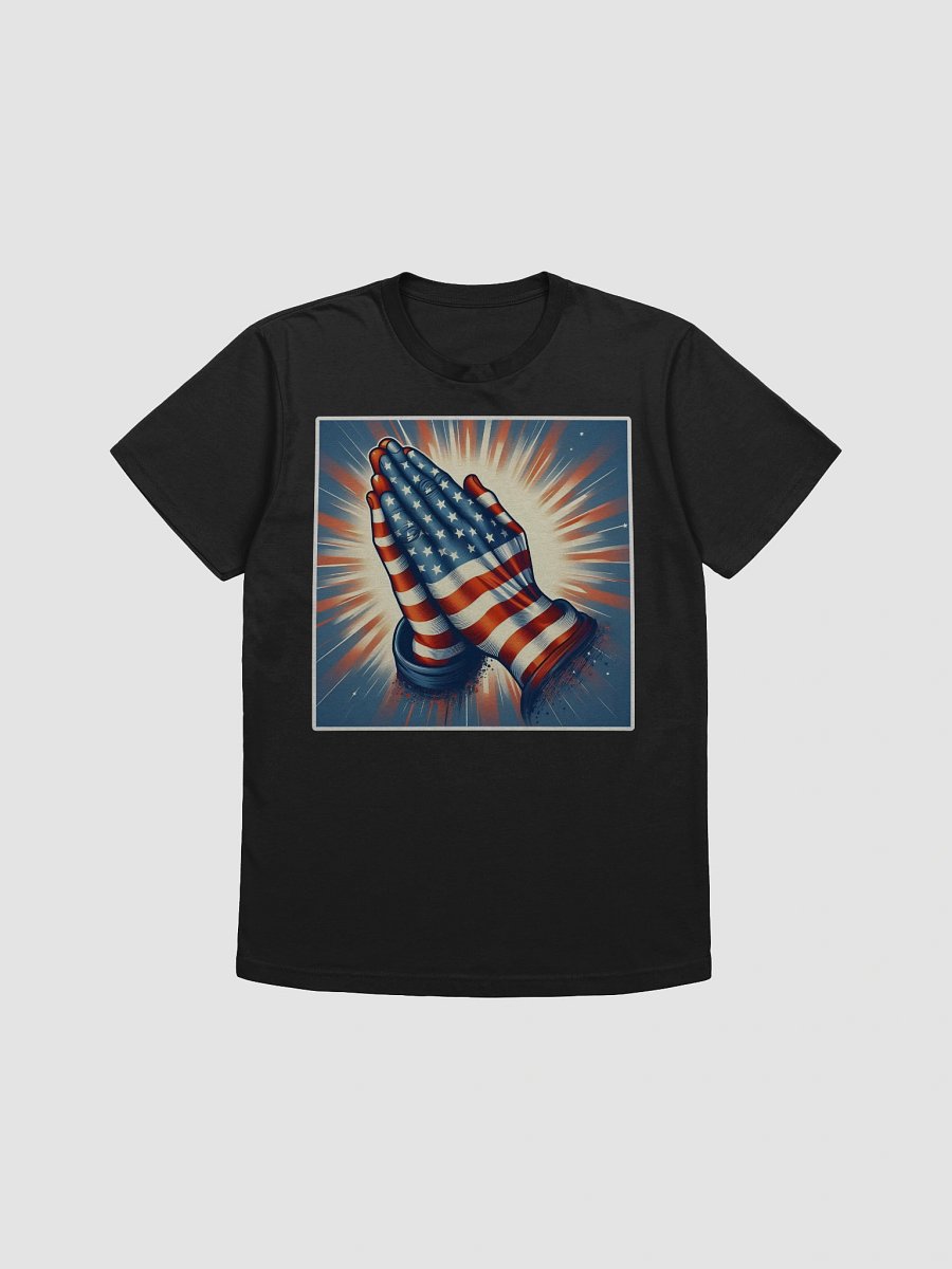 Patriotic Praying Hands American Flag July 4th T-Shirt product image (3)