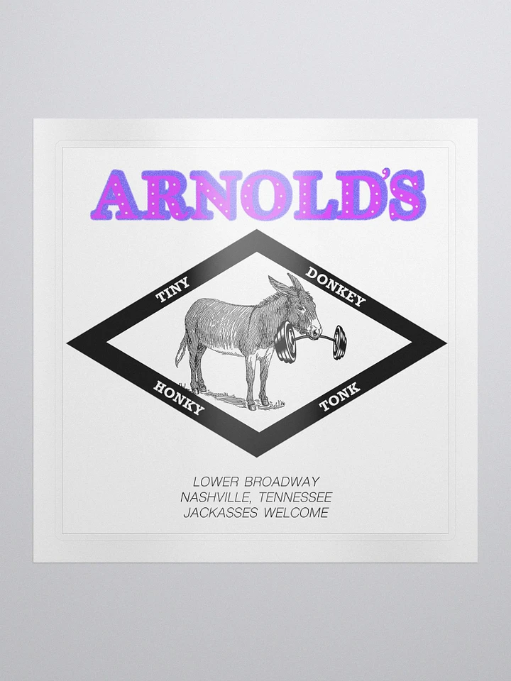 Arnold's Tiny Donkey Honky Tonk Sticker product image (1)