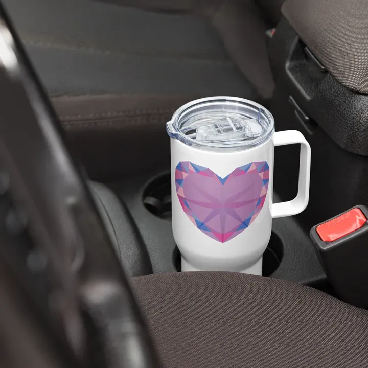 Crystal Pride Heart (Bi Pride) Insulated Cup with Handle product image (2)
