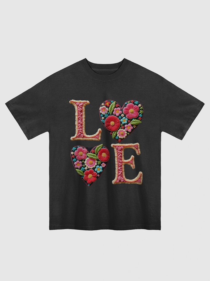 Floral Love Embroidered Oversized Tee product image (3)