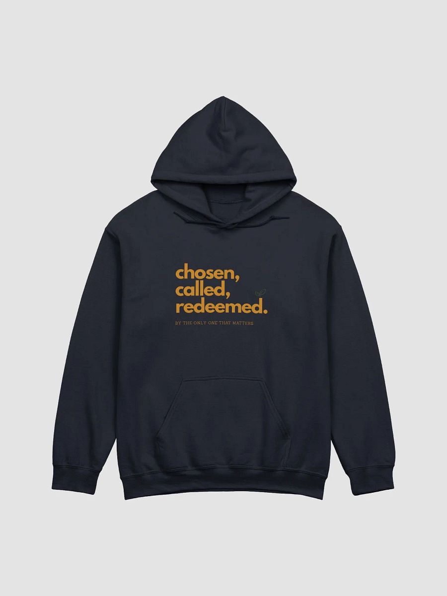 Chosen, Called, Redeemed Unisex Hoodie (Yellow Text) product image (1)