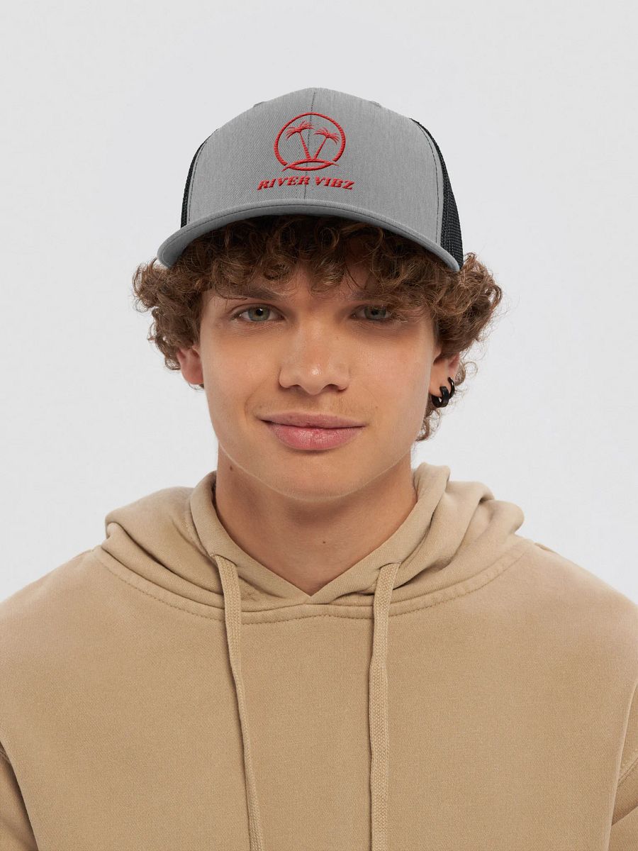 Palm Tree Red River Vibz Trucker Hat product image (5)