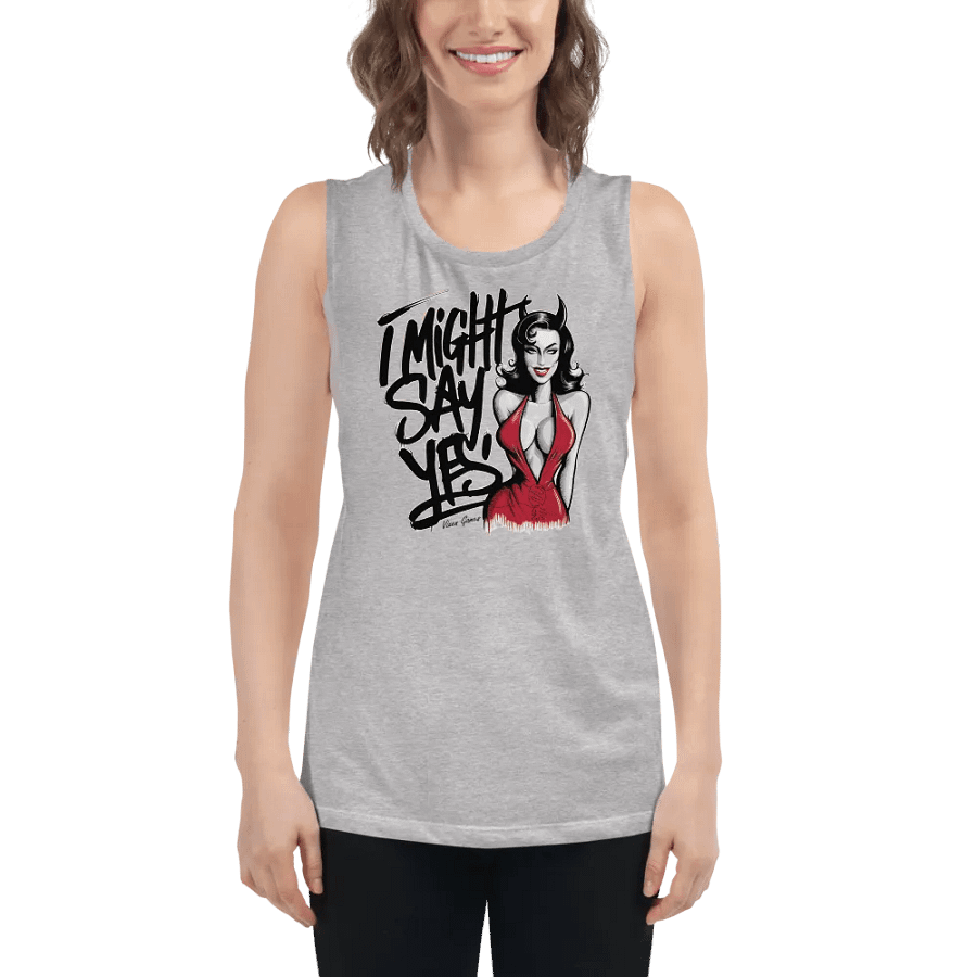 I might say yes devilish hotwife flowy tank top product image (37)