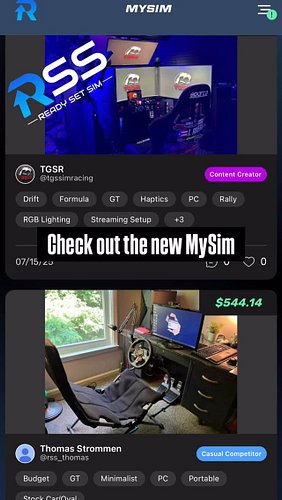 Checkout ReadySetSim (RSS) new MySim at readysetsim.com to build your rigs! esports #iracing #assettocorsa #motorsport #fanat...