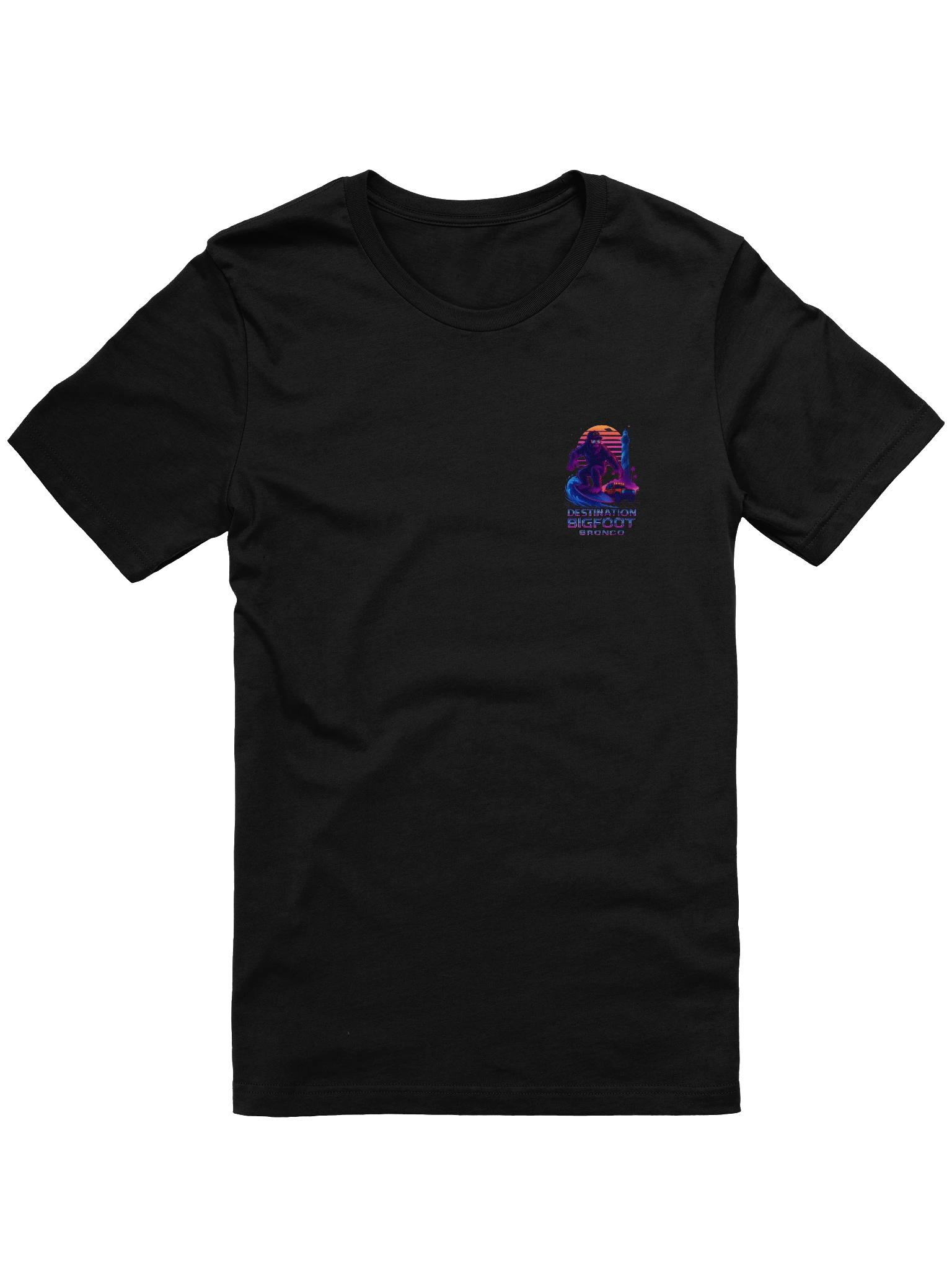 Destination Bigfoot Bronco Synthwave T-Shirt (Multiple Colors Available) product image (3)
