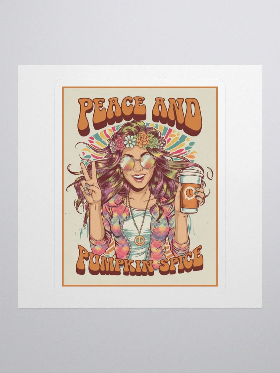 "PEACE AND PUMPKIN SPICE" vinyl sticker product image (1)
