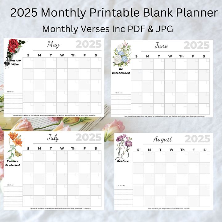 2025 Printable Blessing Calendar product image (2)