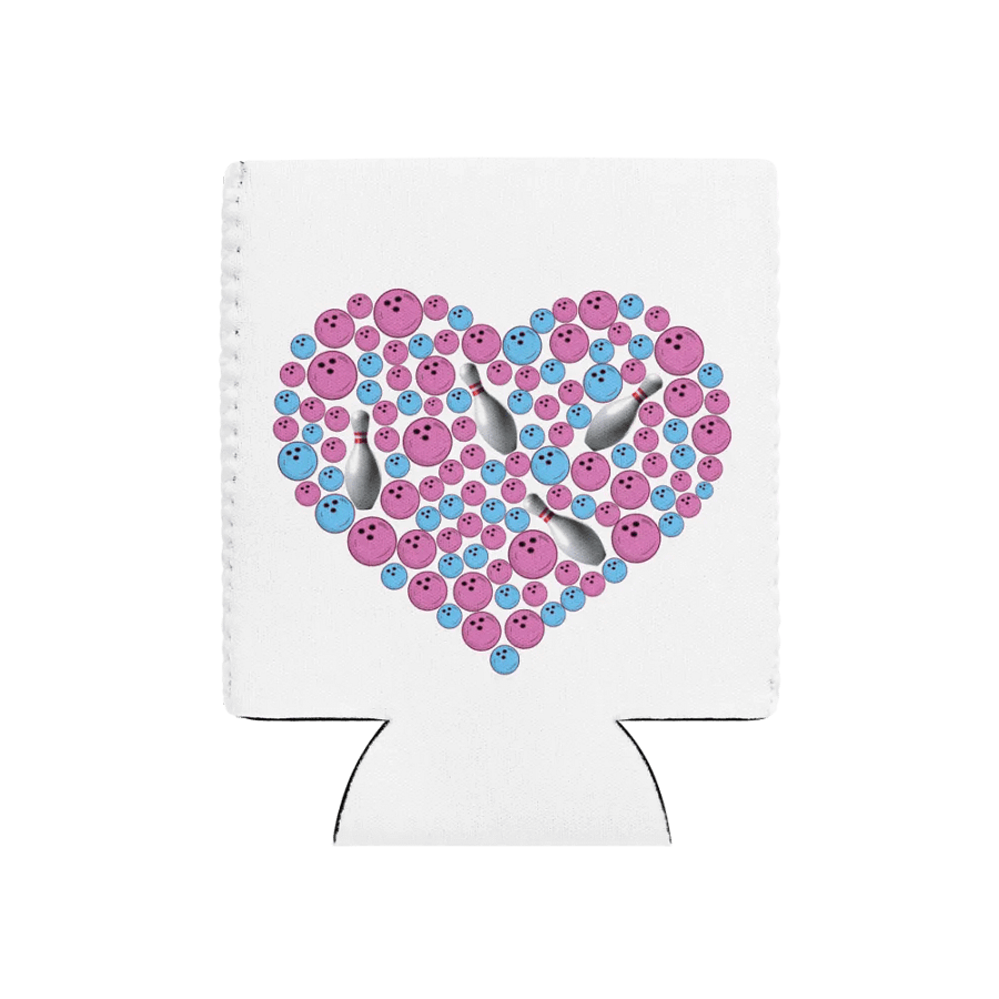 Pure Heart Bowling Pink And Blue Strike Can Cooler product image (1)
