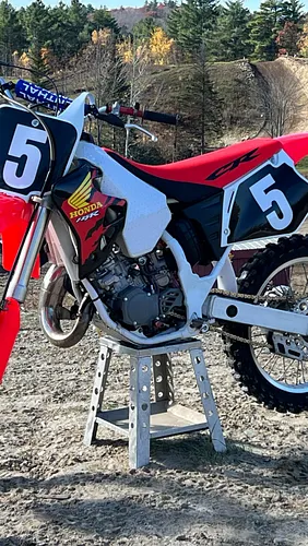 Who else had a steel frame CR125? #moto #motocross #cr125r #motoxmedia
