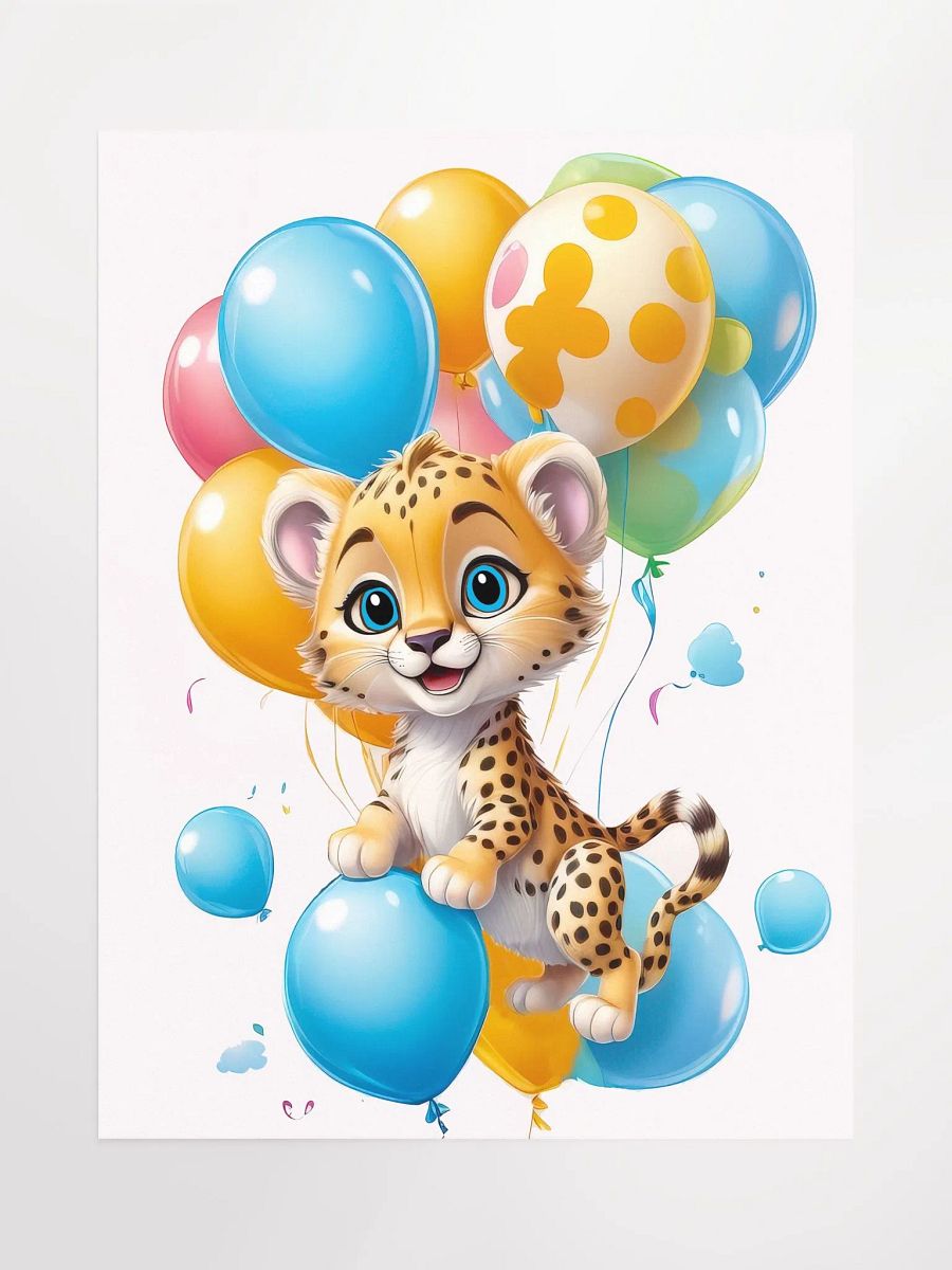 Cheetah Cub - Poster - Nursery-Kids Room - Medium Size 18x24 Inches product image (1)