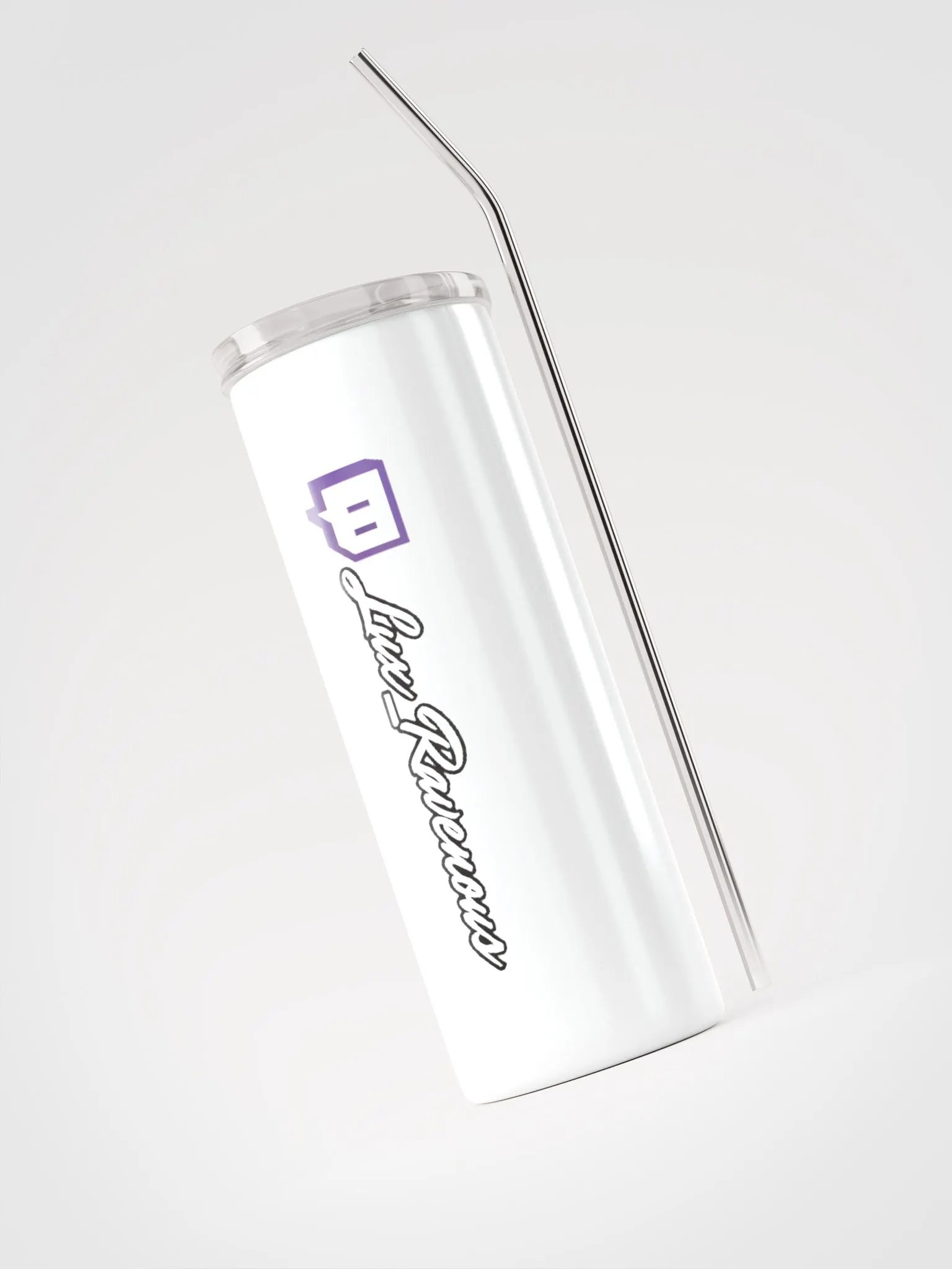 Twitch Themed Steel Tumbler with Reusable Straw product image (3)