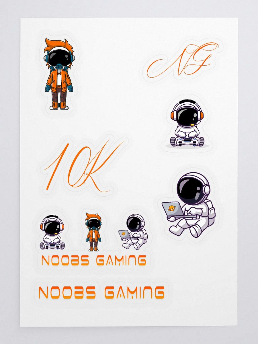 Noobs gaming Kiss-Cut Sticker Sheet product image (3)