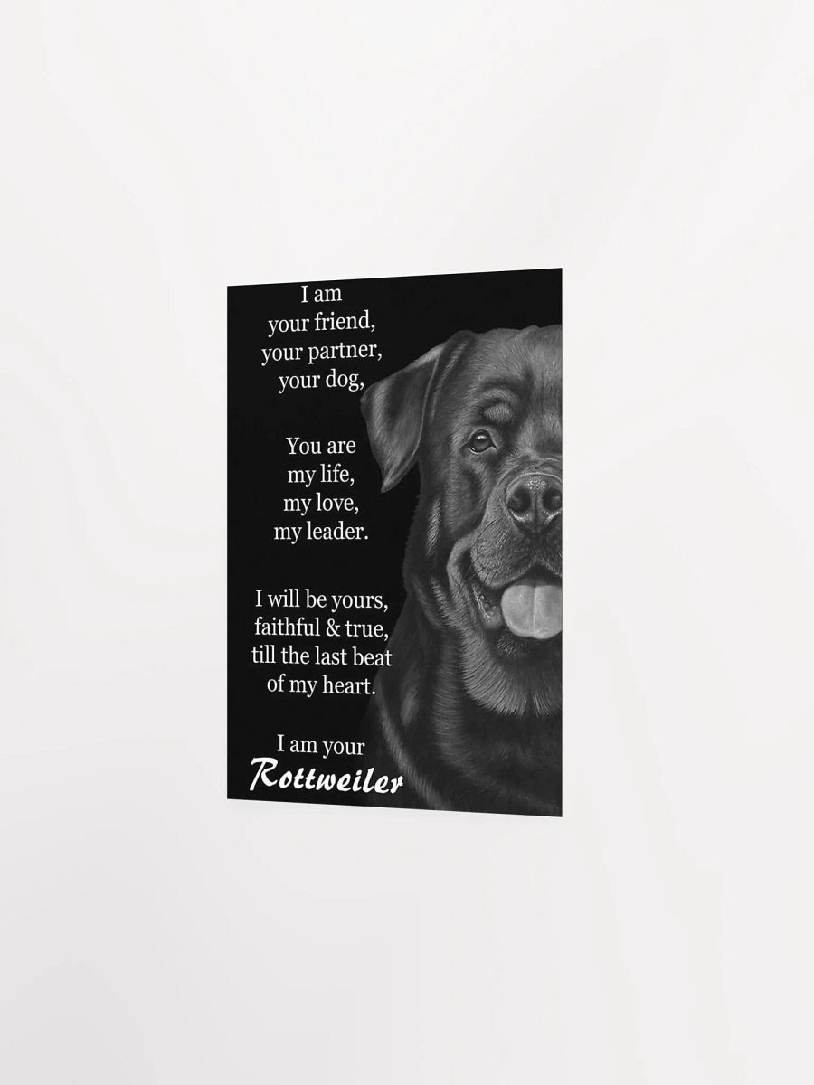 Faithful Rottweiler Love Poster product image (3)