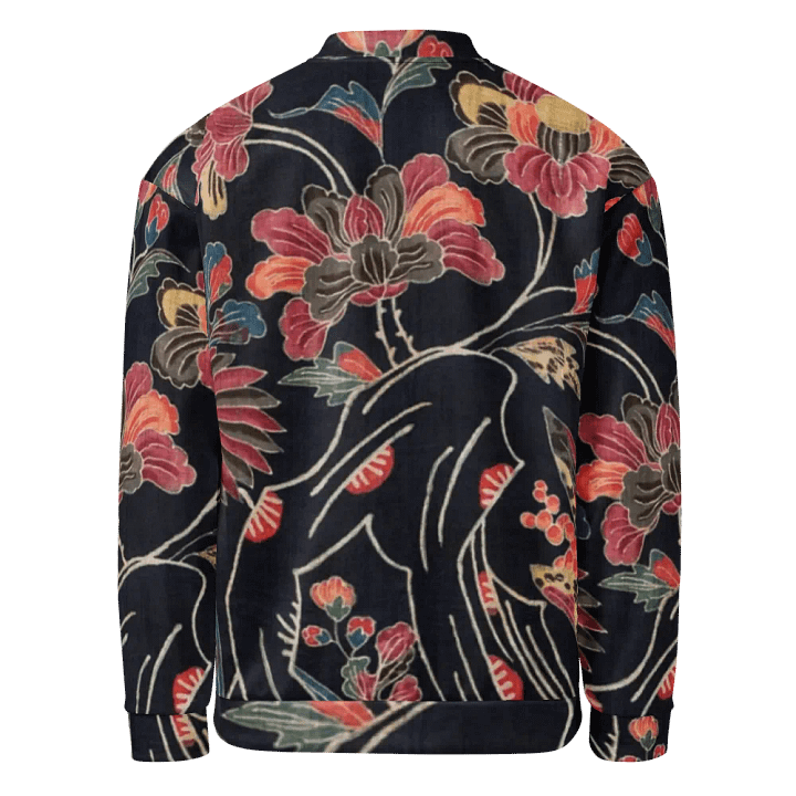 Red Flowers Bomber Jacket product image (2)