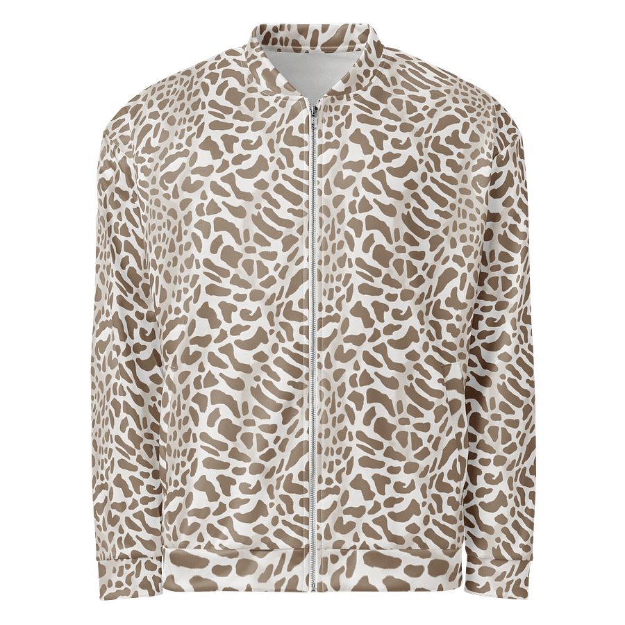 Cappuccino Giraffe Bomber Jacket product image (1)