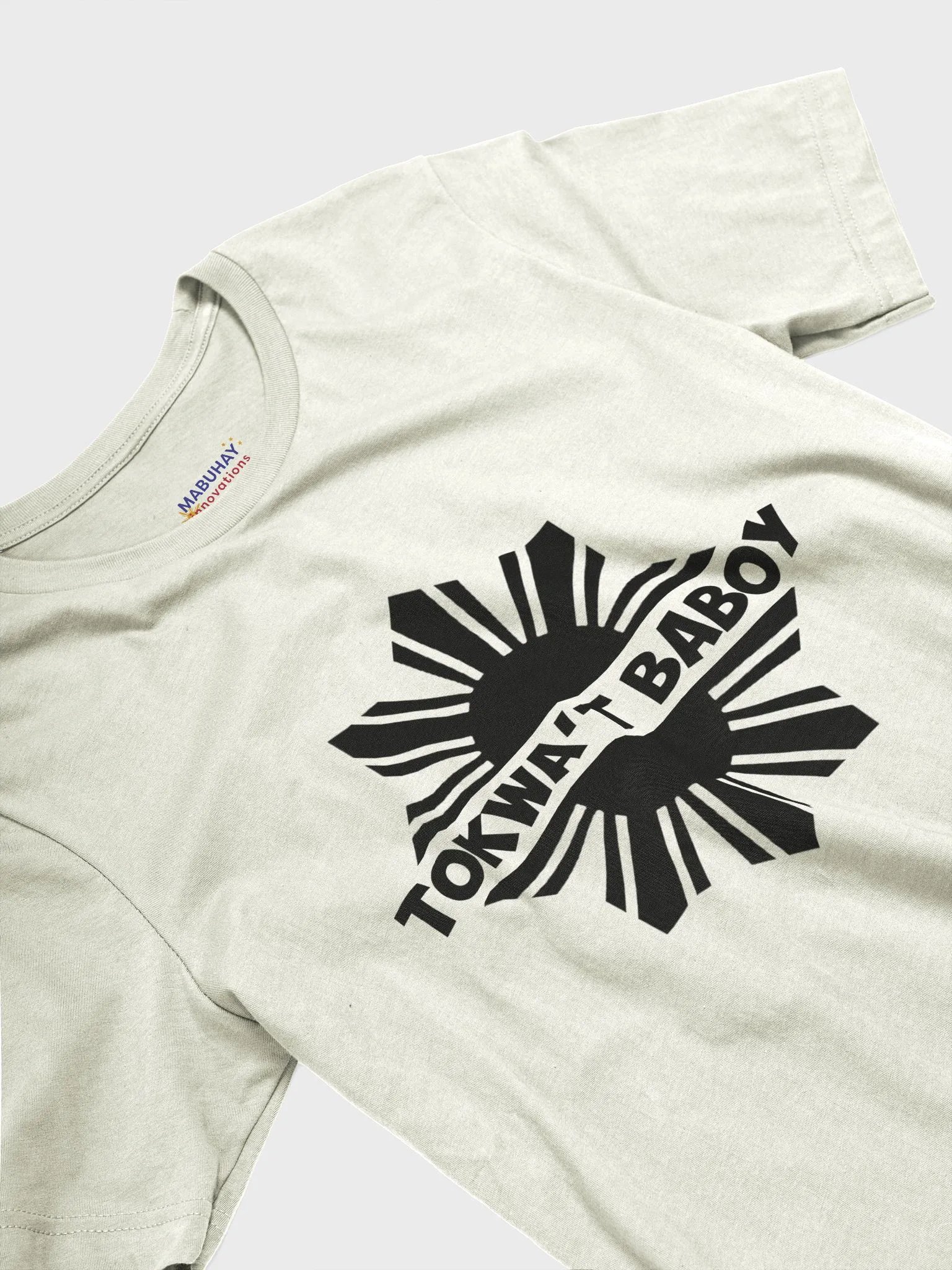Tokwa't Baboy WHITE TEE, Pork Tofu Philippines Cuisine, Filipino Foodie, Short Sleeve Light Tones T-Shirt Black Logo product image (3)