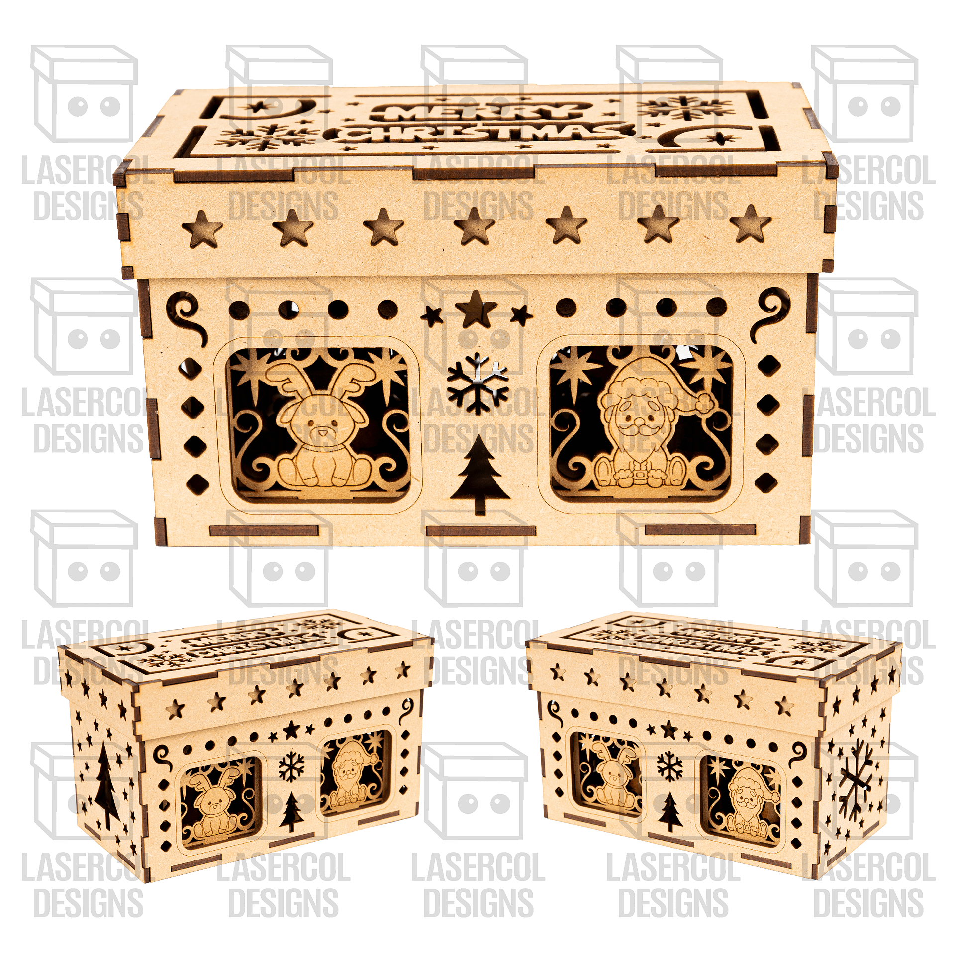 Christmas Characters Houses Ornaments Box Set 1 & Set 2 - Laser Cut Files product image (2)