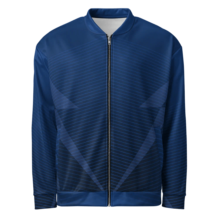 Symmetry in Blue All-Over Bomber Jacket product image (1)