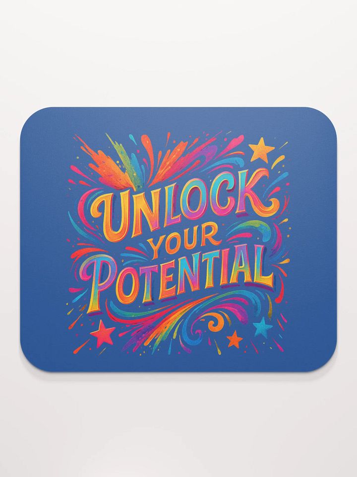 Unlock Your Potential Mouse Pad – Bold Office Inspiration product image (2)