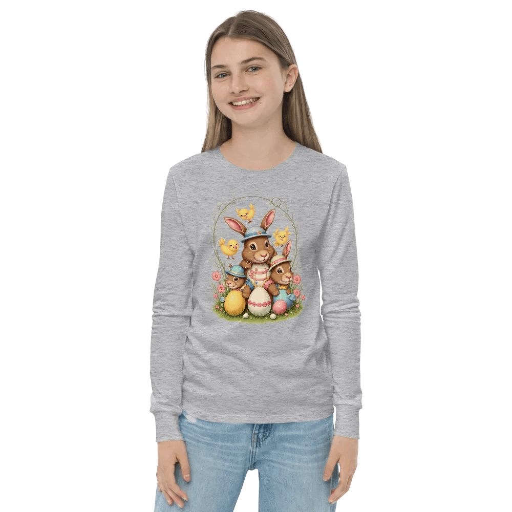 Springtime Bunnies Youth Long Sleeve Tee product image (21)