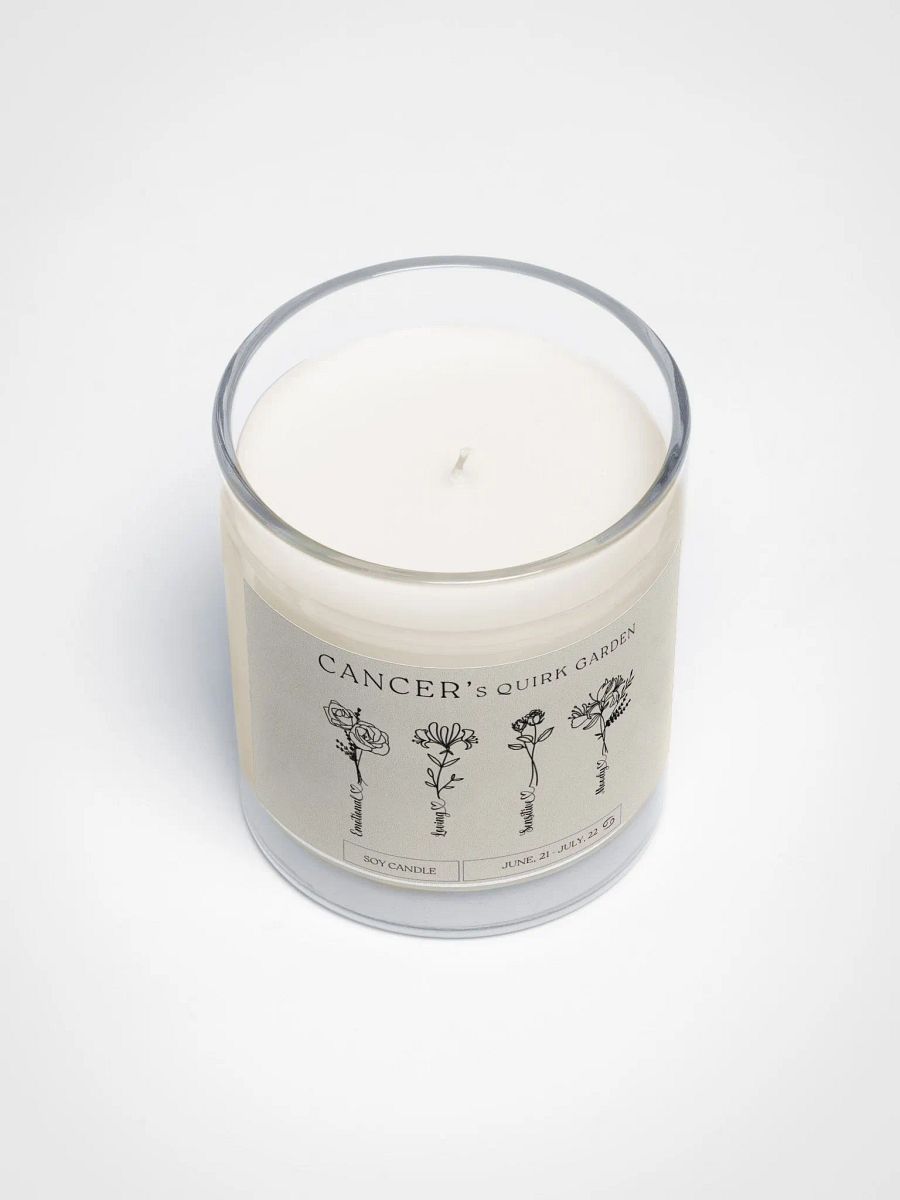 Minimalist Month Flower Cancer Vegan Soy Wax Candle product image (4)
