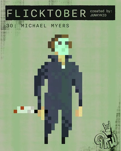 Day 30 my dudes #flicktober2025 @junkykid 
#michaelmyers #halloween #pixelart #asprite #horror