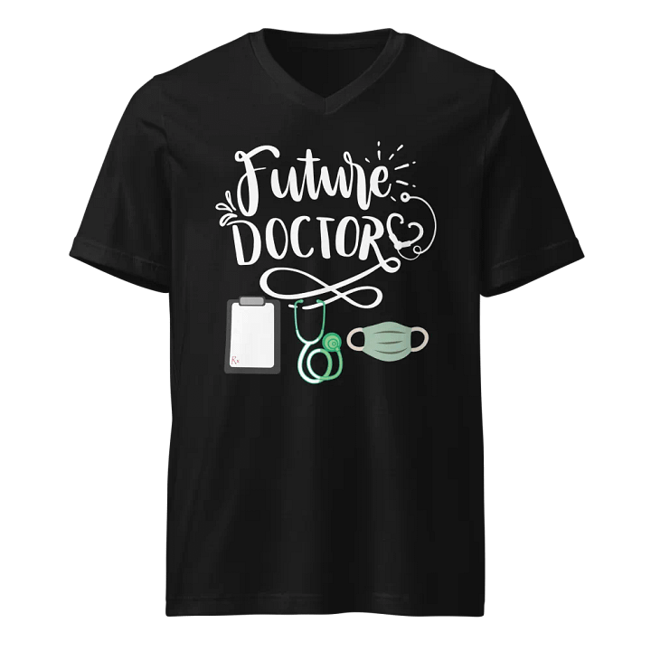 future doctor, stethoscope, nose mask v-neckTee product image (1)