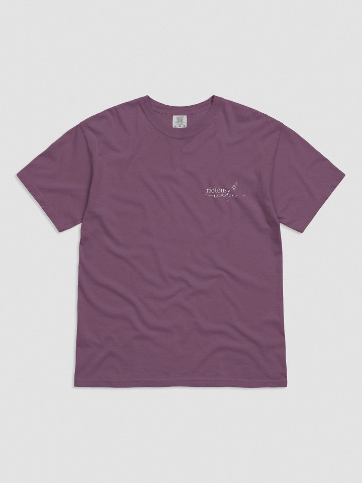Riotous Reader Embroidered Tee (Dark) product image (5)