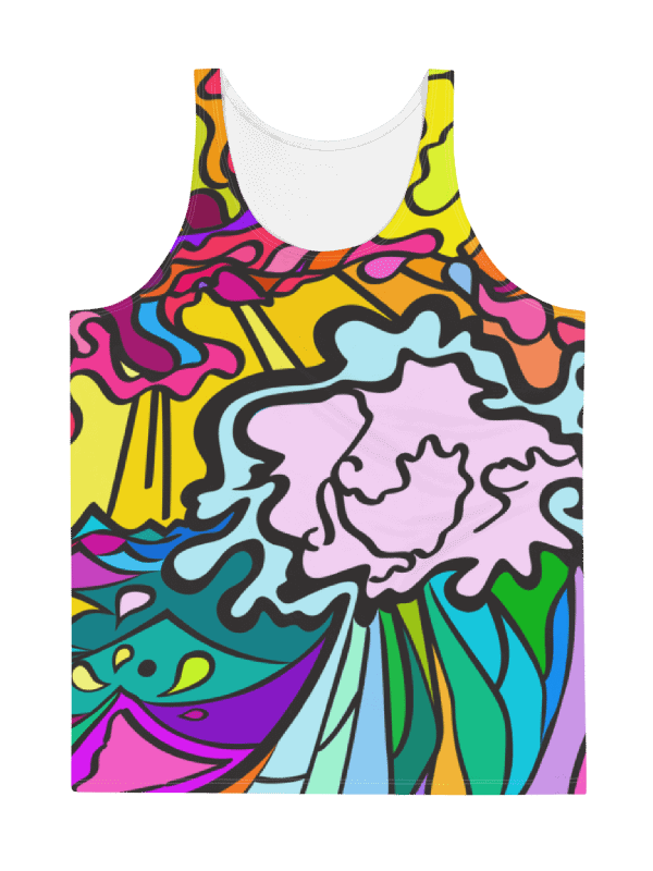 Vibrant Swirls All-Over Tank Top - Wave at Sunset product image (3)
