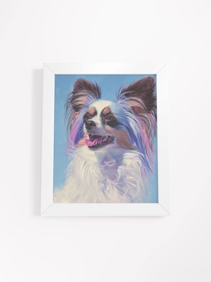 Whimsical Fluffy Dog Portrait Framed Poster product image (1)