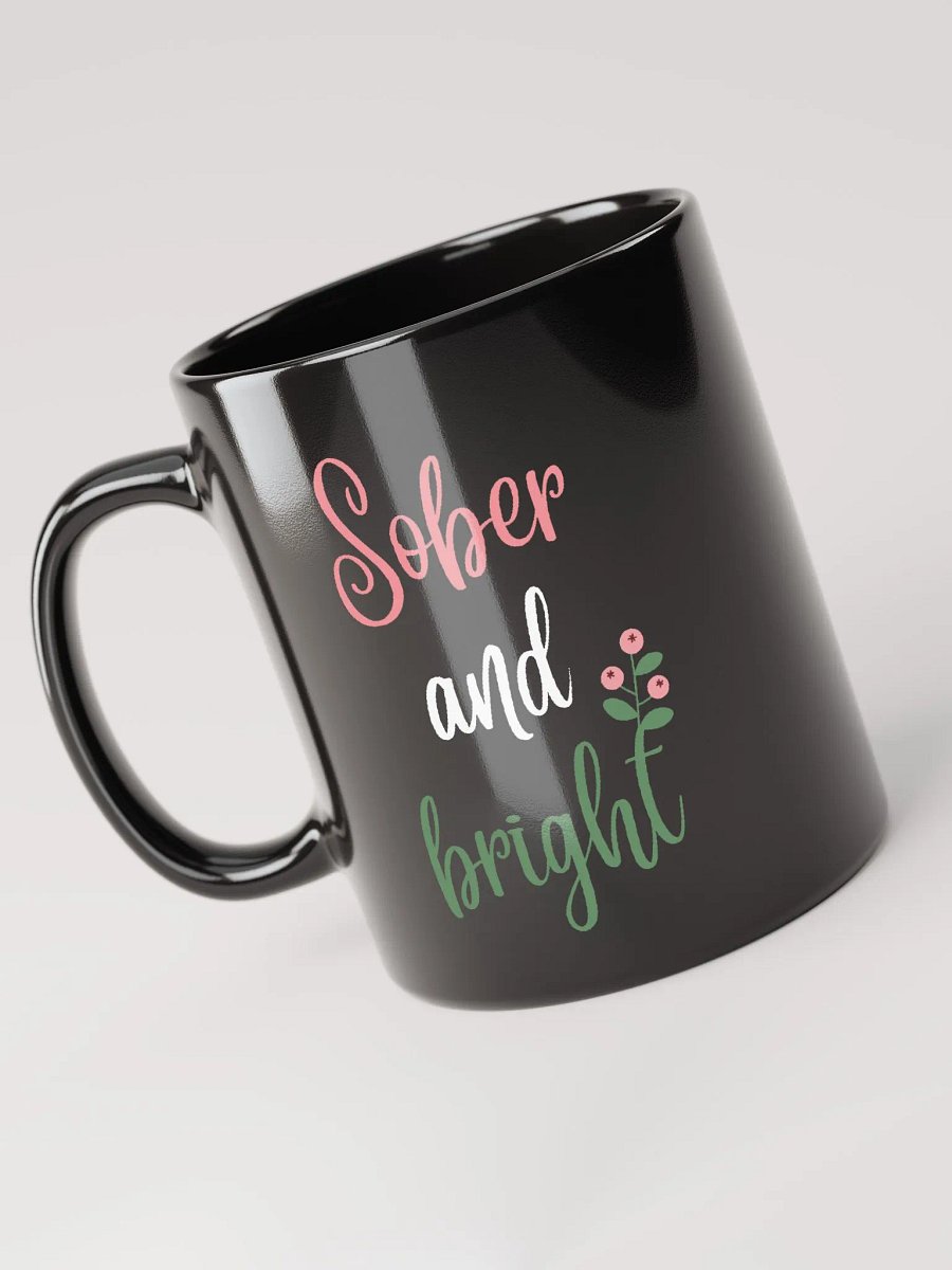Sober & Bright Christmas Black Mug product image (3)