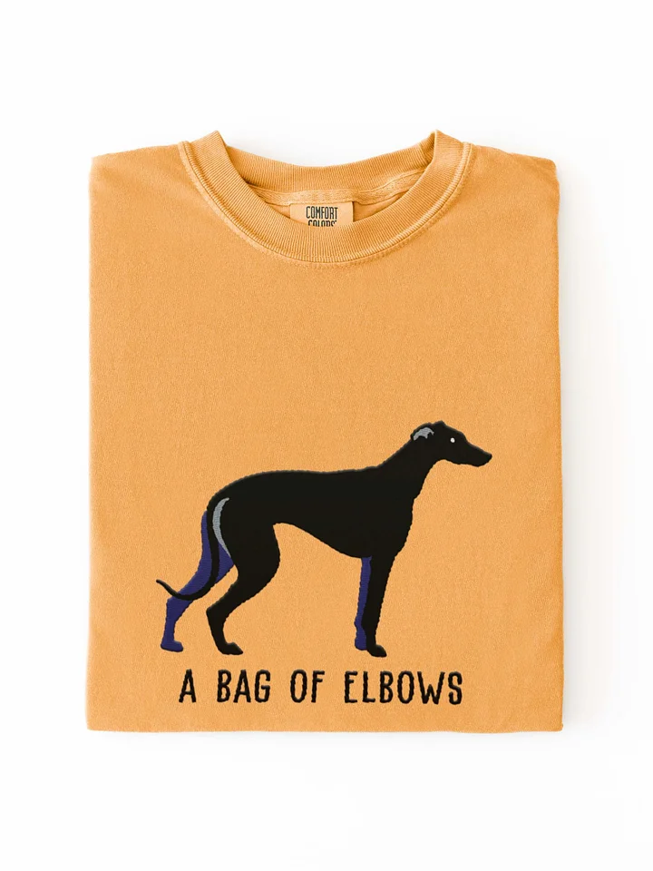 A Bag of Elbows T-Shirt(Embroidered) of a Greyhound(Black) product image (1)